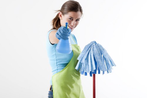 After builders cleaning in SE15 for a renovated home interior