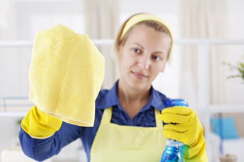 Window cleaner working on a residential property in SE15