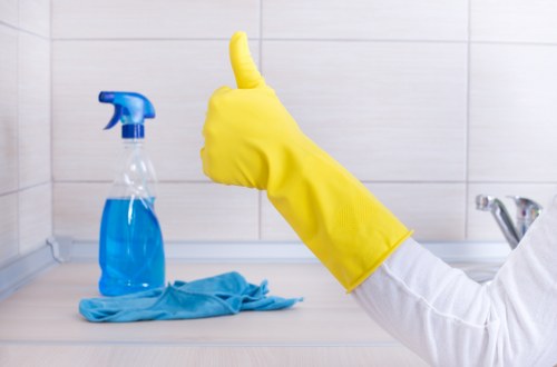 Busy office interior cleaned by a local SE15 team