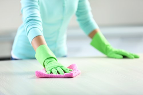 Detailed bathroom cleaning as part of a move-out service in SE15
